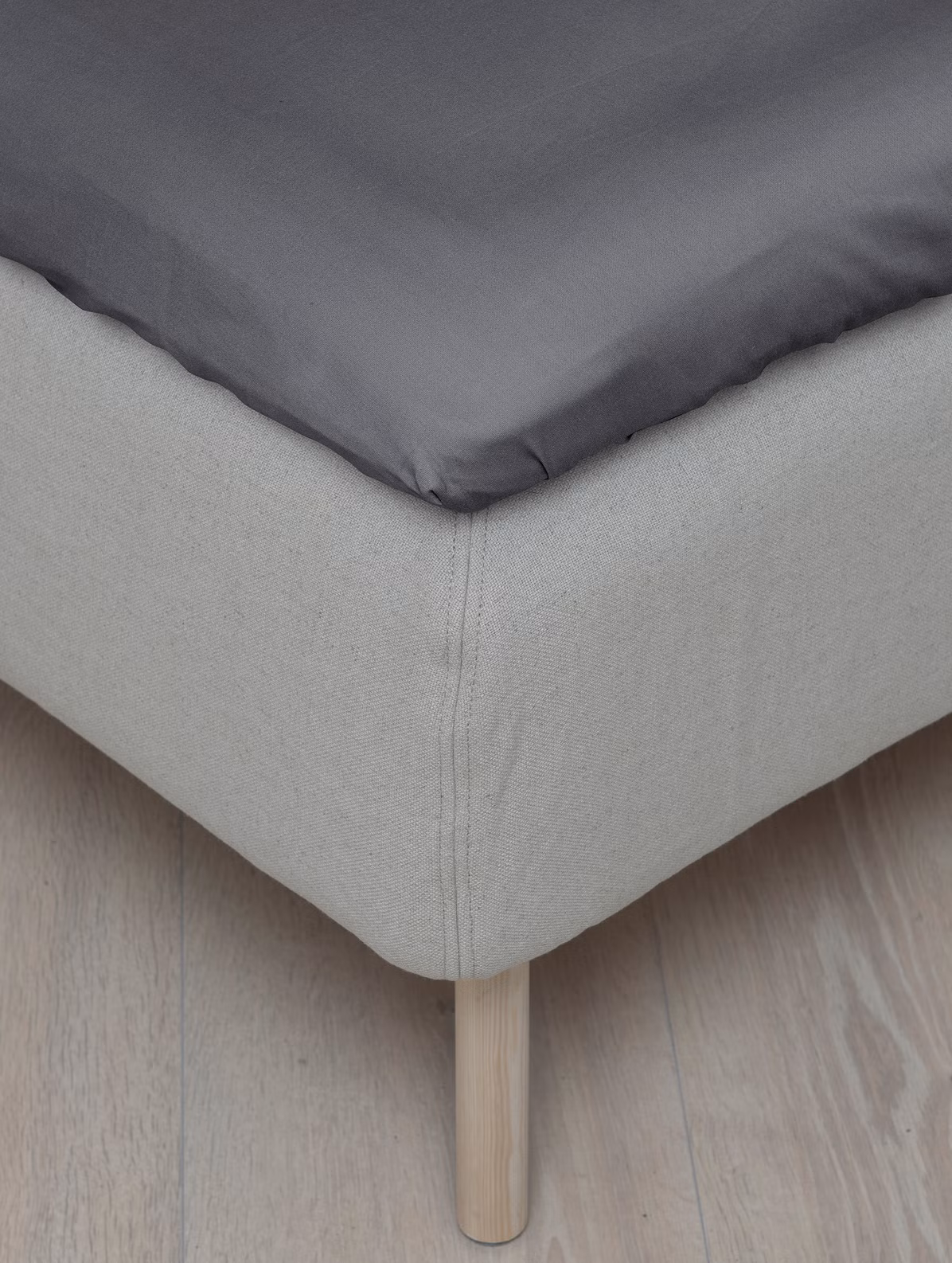 Formsydd laken sateng stålgrå