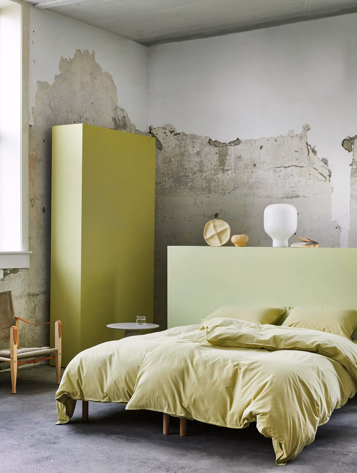 Frøya sengesett dempet lime