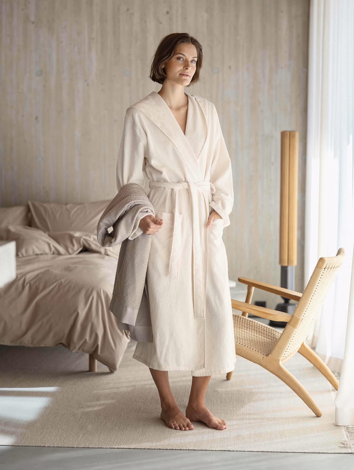 Norma morgenkåpe ubleket